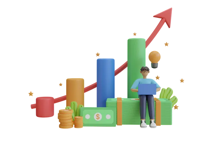 Développement économique  3D Illustration