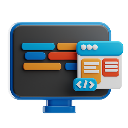 Développement de logiciels  3D Icon