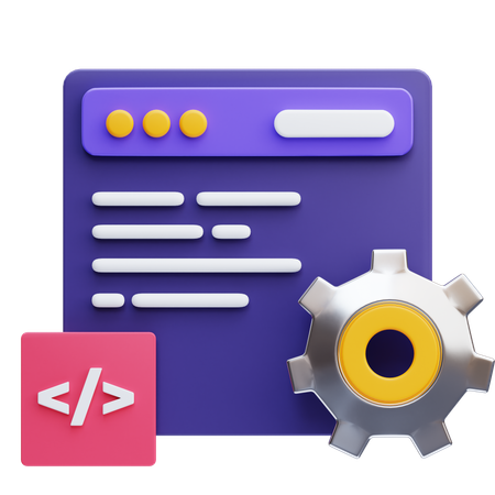 Développement de logiciels  3D Icon