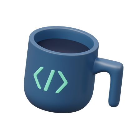 Tasse à café développeur  3D Illustration