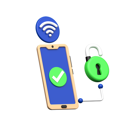 Déverrouillage mobile  3D Icon