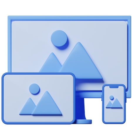 Device Responsive  3D Icon