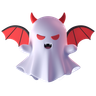 devil ghost 3d logo