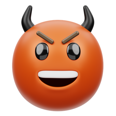 Devil Grinning Face  3D Emoji