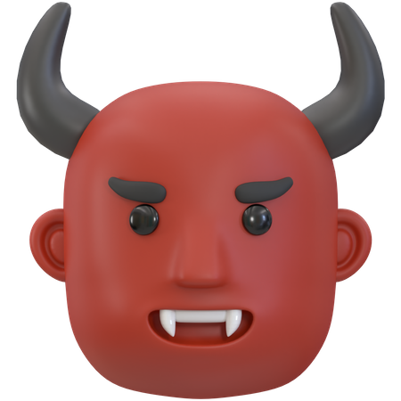 Devil Head 3D Icon