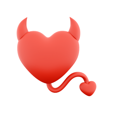 Devil Heart  3D Icon