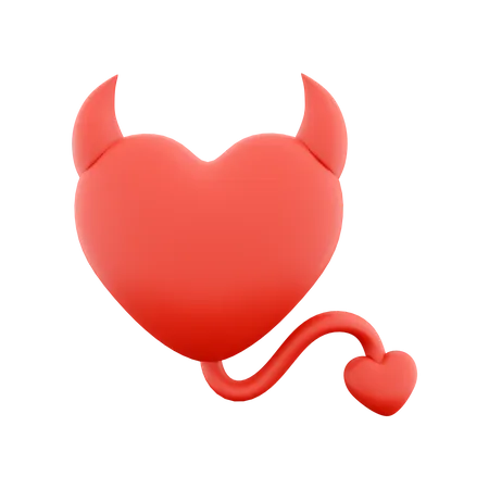 Devil Heart  3D Icon