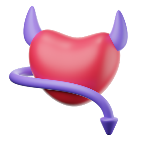 Devil Heart  3D Icon