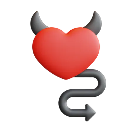 Devil Heart  3D Icon