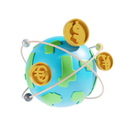 Monnaies mondiales  3D Icon