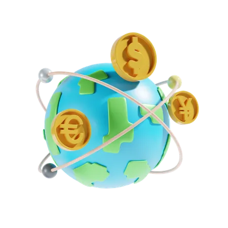 Monnaies mondiales  3D Icon