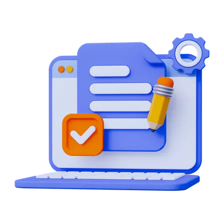 Devoirs en ligne  3D Icon