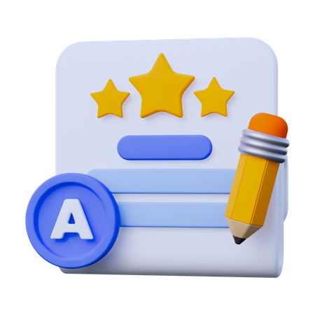 Évaluation des devoirs  3D Icon