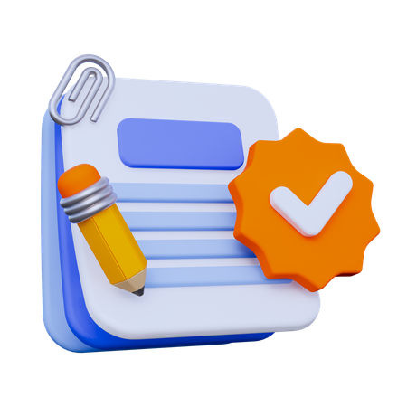 Fiche de notes sur les devoirs  3D Icon