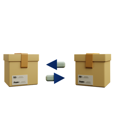 Devolución de paquete  3D Icon