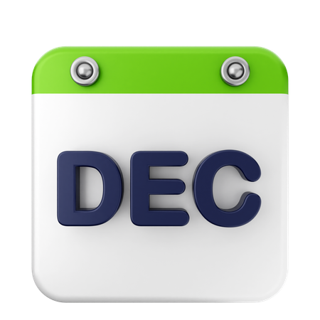 Calendário de dezembro  3D Icon