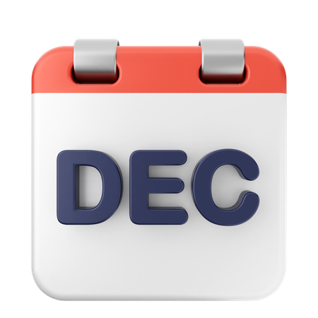 Calendário de dezembro  3D Icon