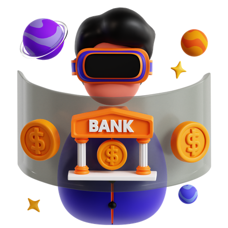 Dezentrale Bank  3D Icon