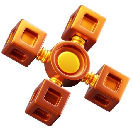 Dezentrales Netzwerk  3D Icon