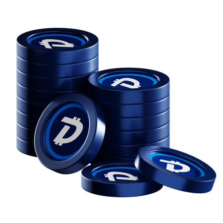 Dgb Coin Stacks  3D Icon