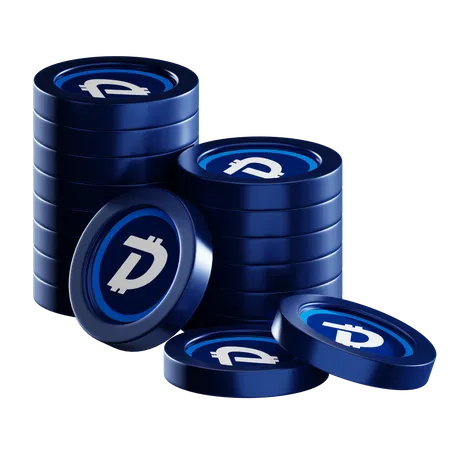 Dgb Coin Stacks  3D Icon