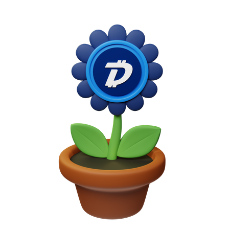 Maceta criptográfica dgb  3D Icon