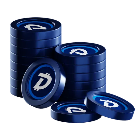 Piles de pièces dgb  3D Icon