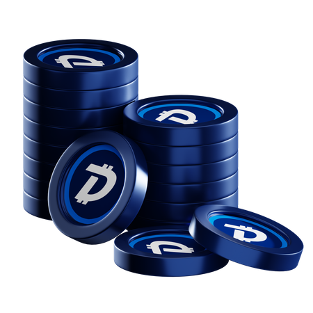 Pilas de monedas dgb  3D Icon