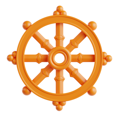 Dharma Wheel  3D Icon