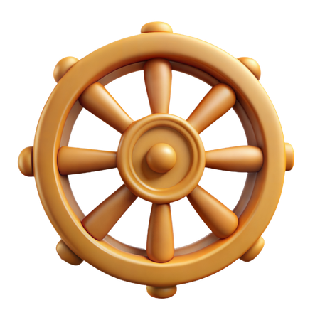 Dharma Wheel  3D Icon