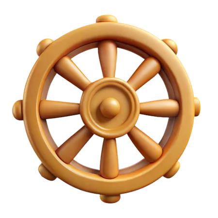 Dharma Wheel  3D Icon