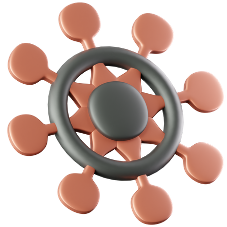 Dharma Wheel  3D Icon