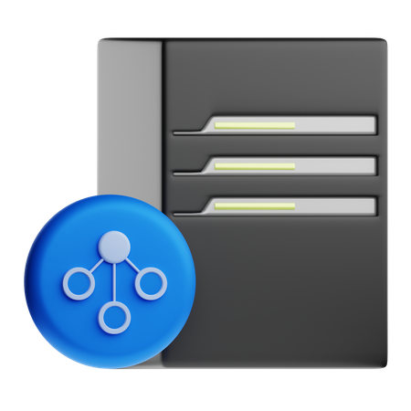DHCP Server Dynamic Host Configuration Protocol  3D Icon