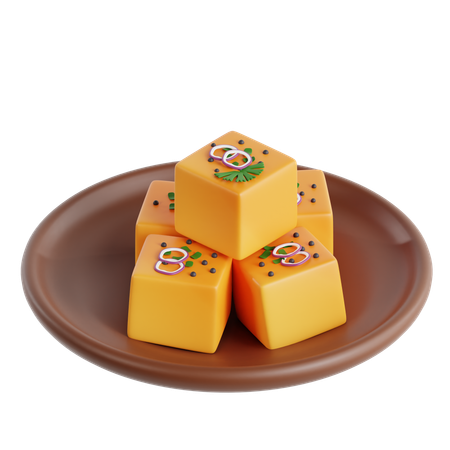 Dhokla  3D Icon