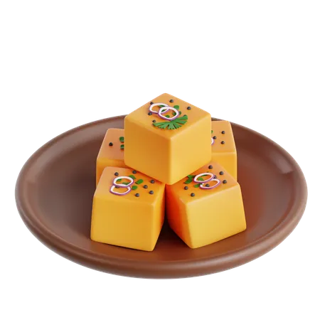 Dhokla  3D Icon