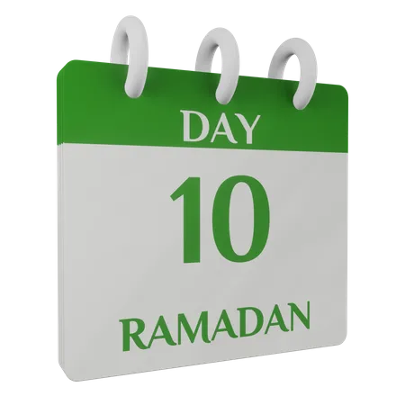 Dia 10 Ramadã  3D Illustration