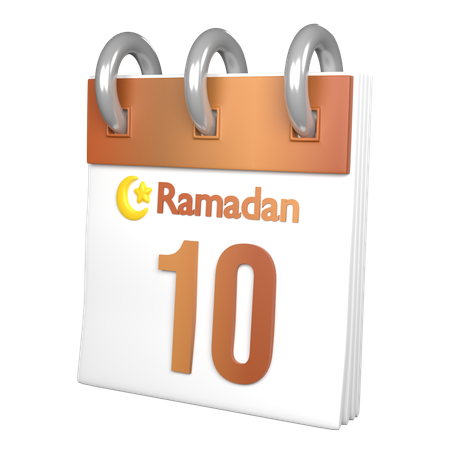 Dia 10 Ramadã  3D Icon