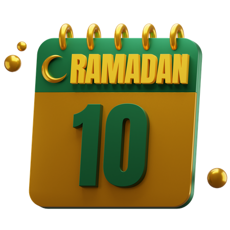 Día 10 ramadán  3D Icon