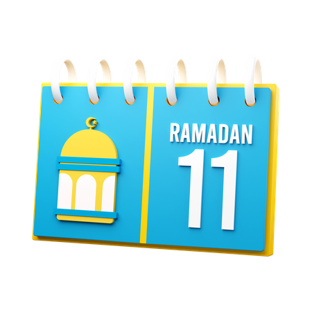 Día 11 calendario de ramadán  3D Icon
