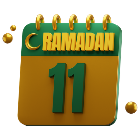 Dia 11 Ramadã  3D Icon