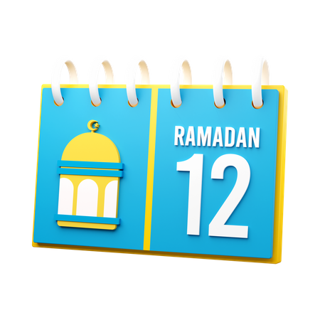 Día 12 calendario de ramadán  3D Icon