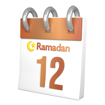 Dia 12 Ramadã  3D Icon