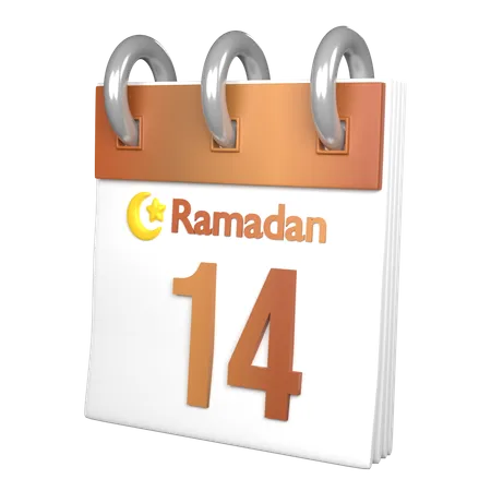 Dia 14 Ramadã  3D Icon