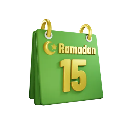 Representacion De Iconos 3 D Del Calendario Islamico Del Dia Del Ramadan 3D Illustration