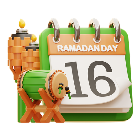 Dia 16 Ramadã  3D Icon