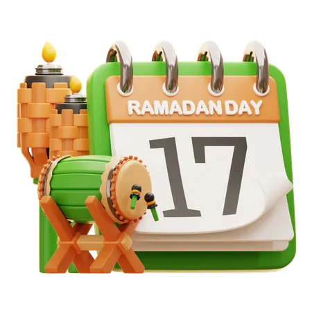 Dia 17 Ramadã  3D Icon