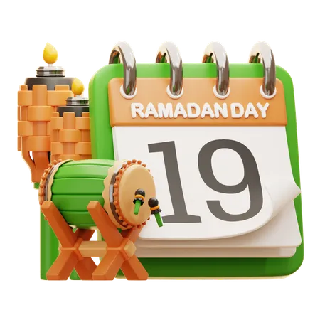 Dia 19 Ramadã  3D Icon