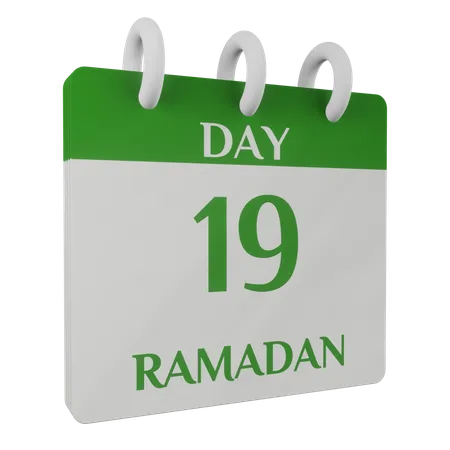 Día 19 ramadán  3D Illustration