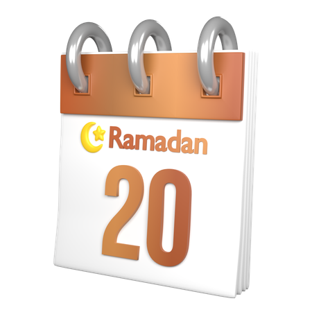 Dia 20 Ramadã  3D Icon