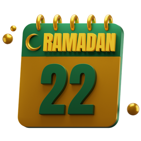 Día 22 ramadán  3D Icon